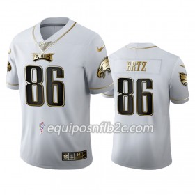 Camiseta Hombre NFL Philadelphia Eagles Zach Ertz 86 Nike Blanco Golden Edition 100th